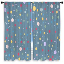 Seamless Colorful Polka Dot Pattern On White Vector Illustration Window Curtains 287951382
