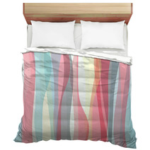 Seamless Colorful Striped Wave Background Bedding 66106722