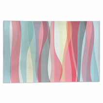 Seamless Colorful Striped Wave Background Rugs 66106722