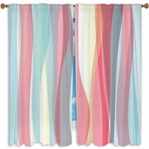 Seamless Colorful Striped Wave Background Window Curtains 66106722