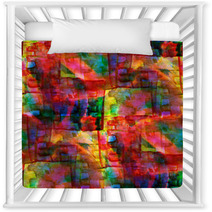Seamless Cubism Red, Green, Yellow Abstract Art Picasso Texture Nursery Decor 51682196