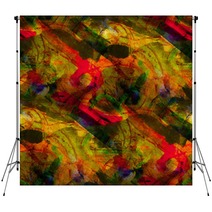 Seamless Cubism Yellow, Red Abstract Art Picasso Texture Waterco Backdrops 51682207