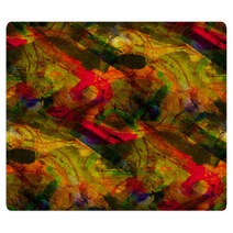Seamless Cubism Yellow, Red Abstract Art Picasso Texture Waterco Rugs 51682207
