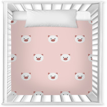 Seamless Cute Piggy Pattern Nursery Decor 90278186