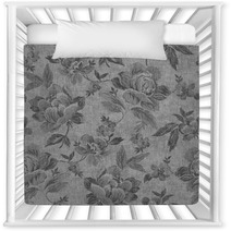 Seamless Fabric With Floral Motives Nursery Decor 132418366