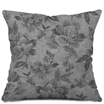 Seamless Fabric With Floral Motives Pillows 132418366