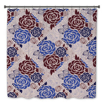 Seamless Floral Pattern Bath Decor 63408080