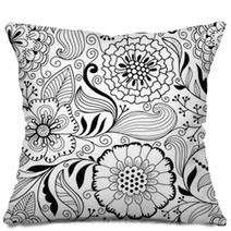 Seamless Floral Pattern Pillows 54217372
