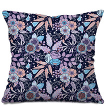 Seamless Floral Pattern Pillows 71862720
