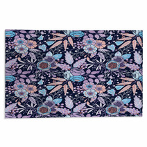 Seamless Floral Pattern Rugs 71862720