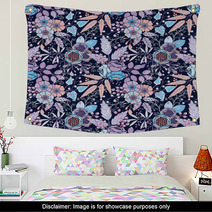 Seamless Floral Pattern Wall Art 71862720