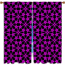 Seamless Floral Pattern Window Curtains 34186654