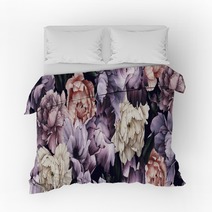 Seamless Floral Pattern With Flowers Watercolor Bedding 301621818