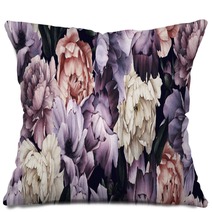 Seamless Floral Pattern With Flowers Watercolor Pillows 301621818