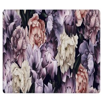 Seamless Floral Pattern With Flowers Watercolor Rugs 301621818