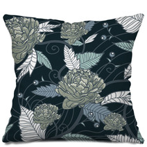 Seamless Floral Texture Pillows 45274340