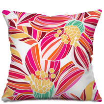 Seamless Floral Texture Pillows 46963280