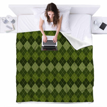 Seamless Geometric Pattern With Diamond Shapes In Retro Style. Blankets 52909896