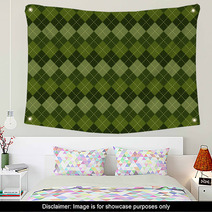 Seamless Geometric Pattern With Diamond Shapes In Retro Style. Wall Art 52909896