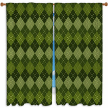 Seamless Geometric Pattern With Diamond Shapes In Retro Style. Window Curtains 52909896