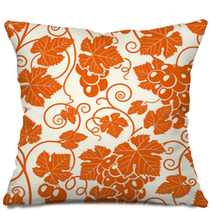 Seamless Grape Pattern Pillows 18719728