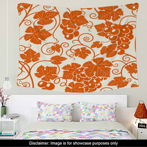 Seamless Grape Pattern Wall Art 18719728