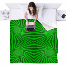 Seamless Green Abstract Swirl Background Blankets 71194649