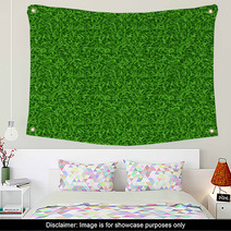 Seamless Green Grass Vector Pattern Wall Art 113894194