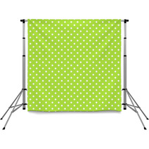 Seamless Green Polka Dot Background Backdrops 65120631