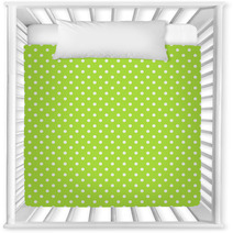Seamless Green Polka Dot Background Nursery Decor 65120631