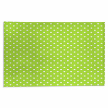 Seamless Green Polka Dot Background Rugs 65120631