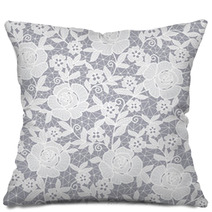 Seamless Grey Abstract Floral Background Pillows 60327860