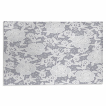 Seamless Grey Abstract Floral Background Rugs 60327860