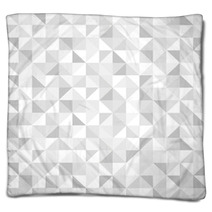 Seamless Grey Geometric Pattern Blankets 54351231