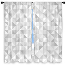 Seamless Grey Geometric Pattern Window Curtains 54351231