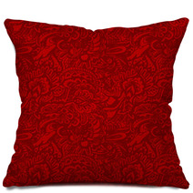 Seamless Grunge Red Texture Vector Background Pillows 59061002