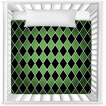 Seamless Harlequin Pattern green And Black Nursery Decor 42661519