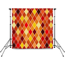 Seamless Harlequin Pattern orange And Red Tones Backdrops 42661518