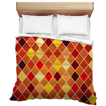 Seamless Harlequin Pattern orange And Red Tones Bedding 42661518