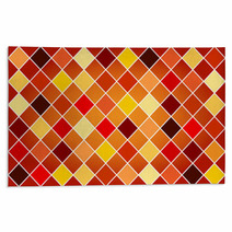 Seamless Harlequin Pattern orange And Red Tones Rugs 42661518