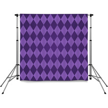 Seamless Harlequin Pattern purple Backdrops 60668141