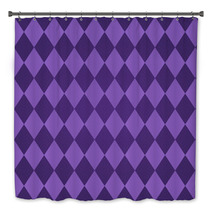 Seamless Harlequin Pattern purple Bath Decor 60668141