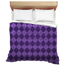 Seamless Harlequin Pattern purple Bedding 60668141