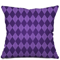 Seamless Harlequin Pattern purple Pillows 60668141