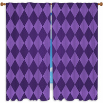 Seamless Harlequin Pattern purple Window Curtains 60668141