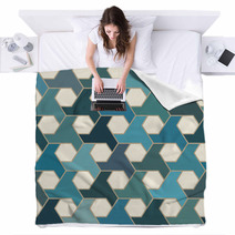 Seamless Islamic Tiles Pattern Blankets 60049219