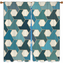 Seamless Islamic Tiles Pattern Window Curtains 60049219