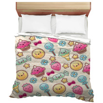Seamless Kawaii Child Pattern With Cute Doodles Bedding 47848392
