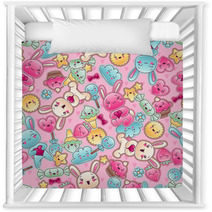 Seamless Kawaii Child Pattern With Cute Doodles Nursery Decor 47848370