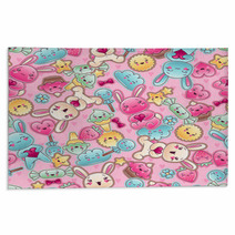 Seamless Kawaii Child Pattern With Cute Doodles Rugs 47848370